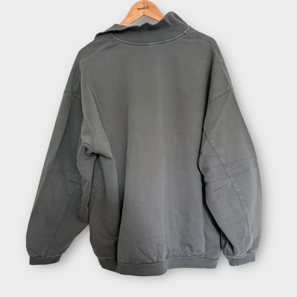 SKIMS Boyfriend Fleece Slouchy Half Zip Pullover – Slate Blue (NWT) - Picture 10 of 10